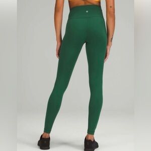 Lululemon Wunder Train High-Rise 28” Leggings in Everglade Green